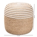 bali & pari Nequiel Modern Bohemian Natural Brown Seagrass and Woven Rope Ottoman Footstool - F234-FT5-Seagrass/Cotton-Stool