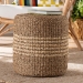 bali & pari Wickham Modern Bohemian Natural Brown Seagrass Ottoman Footstool - F234-FT6-Seagrass/Palm Leaf-Stool