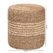 bali & pari Wickham Modern Bohemian Natural Brown Seagrass Ottoman Footstool - F234-FT6-Seagrass/Palm Leaf-Stool
