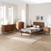 Baxton Studio Melora Mid-Century Modern Walnut Brown Finished Wood and Rattan Twin Size 5-Piece Bedroom Set - MG0004-Ash Walnut-Twin 5PC Bedroom Set