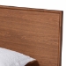 Baxton Studio Melora Mid-Century Modern Walnut Brown Finished Wood and Rattan Twin Size 5-Piece Bedroom Set - MG0004-Ash Walnut-Twin 5PC Bedroom Set