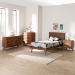 Baxton Studio Melora Mid-Century Modern Walnut Brown Finished Wood and Rattan Twin Size 4-Piece Bedroom Set - MG0004-Ash Walnut-Twin 4PC Bedroom Set