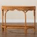 bali & pari Wakana Modern Bohemian Natural Brown Rattan Console Table - DCWH1005-Light Honey Rattan-Lola Console Table