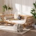 bali & pari Davida Modern Bohemian Natural Brown Rattan Daybed - DCWH10012-Light Honey Rattan-Aliki Daybed