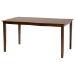 Baxton Studio Jeriah Mid-Century Modern Walnut Brown Finished Wood and Woven Rattan 7-Piece Dining Set - RH253C-Walnut Rattan-Rectangle-7PC Dining Set