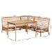 bali & pari Adora Modern Bohemian Honey Rattan 4-Piece Dining Nook Set - Adora-4PC Dining Nook Set