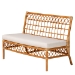 bali & pari Adora Modern Bohemian Honey Rattan 4-Piece Dining Nook Set - Adora-4PC Dining Nook Set
