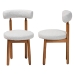Baxton Studio Edric Modern Japandi Light Grey Boucle Fabric and Walnut Brown Finished Wood 2-Piece Dining Chair Set - BBT5491-Maya- Sky Grey-DC