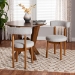 Baxton Studio Edric Modern Japandi Light Grey Boucle Fabric and Walnut Brown Finished Wood 2-Piece Dining Chair Set - BBT5491-Maya- Sky Grey-DC