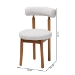 Baxton Studio Edric Modern Japandi Light Grey Boucle Fabric and Walnut Brown Finished Wood 2-Piece Dining Chair Set - BBT5491-Maya- Sky Grey-DC