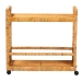 bali & pari Genet Modern Bohemian Natural Brown Rattan and Teak Wood 2-Tier Kitchen Cart - DCWH10014-Rous-Natural Rattan-Cart