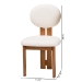 Baxton Studio Kacela Modern Japandi Cream Boucle Fabric and Walnut Brown Finished Wood 2-Piece Dining Chair Set - BBT5490-Walnut/Maya Cream-DC