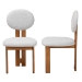 Baxton Studio Kacela Modern Japandi Light Grey Boucle Fabric and Walnut Brown Finished Wood 2-Piece Dining Chair Set - BBT5490-Walnut/Maya Sky Grey-DC