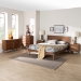 Baxton Studio Melora Mid-Century Modern Walnut Brown Finished Wood and Rattan Full Size 5-Piece Bedroom Set - MG0004-Ash Walnut-Full 5PC Bedroom Set