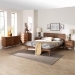 Baxton Studio Nura Mid-Century Modern Walnut Brown Finished Wood and Rattan Full Size 5-Piece Bedroom Set - Nura-Ash Walnut Rattan-Full 5PC Bedroom Set