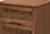 Baxton Studio Nura Mid-Century Modern Walnut Brown Finished Wood and Rattan Full Size 3-Piece Bedroom Set - Nura-Ash Walnut Rattan-Full 3PC Bedroom Set