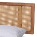Baxton Studio Nura Mid-Century Modern Walnut Brown Finished Wood and Rattan Full Size 3-Piece Bedroom Set - Nura-Ash Walnut Rattan-Full 3PC Bedroom Set
