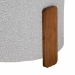Baxton Studio Finlay Modern Japandi Light Grey Boucle Fabric and Walnut Brown Finished Wood Ottoman Footstool - BBT5487-Walnut/Maya Sky Grey-Stool