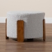 Baxton Studio Finlay Modern Japandi Light Grey Boucle Fabric and Walnut Brown Finished Wood Ottoman Footstool - BBT5487-Walnut/Maya Sky Grey-Stool