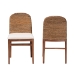 bali & pari Nadim Modern Bohemian Natural Seagrass and Acacia Wood 2-Piece Dining Chair Set - New York-Wood/Banana-DC