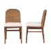 bali & pari Nadim Modern Bohemian Natural Seagrass and Acacia Wood 2-Piece Dining Chair Set - New York-Wood/Banana-DC
