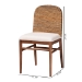 bali & pari Nadim Modern Bohemian Natural Seagrass and Acacia Wood 2-Piece Dining Chair Set - New York-Wood/Banana-DC