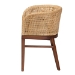 bali & pari Papua Modern Bohemian Natural Rattan and Walnut Brown Acacia Wood Dining Chair - Papua-Wood/Natural-DC
