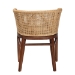 bali & pari Papua Modern Bohemian Natural Rattan and Walnut Brown Acacia Wood Dining Chair - Papua-Wood/Natural-DC
