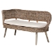 Baxton Studio Raisa Modern Bohemian Natural Kubu Rattan Bench and Wood Table 3-Piece Dining Nook Set - Mona Kubu-Grey/Natural/Light Brown-3PC Dining Set