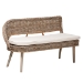 Baxton Studio Raisa Modern Bohemian Natural Kubu Rattan Bench and Wood Table 4-Piece Dining Nook Set - Mona Kubu-Grey/Natural/Light Brown-4PC Dining Set
