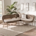 bali & pari Raisa Modern Bohemian Natural Kubu Rattan and Grey Acacia Wood 2-Piece Dining Nook Banquette Set - Mona Kubu-Grey/Natural/Light Brown-2PC Bench Set