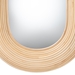 bali & pari Drucilla Modern Bohemian Natural Brown Rattan Oval Accent Wall Mirror - RMWH02-Rattan Mirror