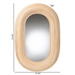 bali & pari Drucilla Modern Bohemian Natural Brown Rattan Oval Accent Wall Mirror - RMWH02-Rattan Mirror