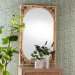 bali & pari Isley Modern Bohemian Natural Brown Rattan Accent Wall Mirror - RMWH03-Rattan Mirror