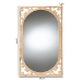 bali & pari Isley Modern Bohemian Natural Brown Rattan Accent Wall Mirror - RMWH03-Rattan Mirror
