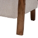 Baxton Studio Sage Modern Japandi Light Grey Fabric and Walnut Brown Finished Wood Arm Chair with Woven Rattan - RDS-S990-1S-Grey/Walnut PE Rattan-Chair