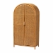 bali & pari Paloma Modern Bohemian Light Honey Rattan Large Storage Cabinet