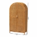 bali & pari Paloma Modern Bohemian Light Honey Rattan Large Storage Cabinet - Puerterico-Light Honey Rattan-Large-Cabinet