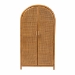 bali & pari Paloma Modern Bohemian Light Honey Rattan Large Storage Cabinet - Puerterico-Light Honey Rattan-Large-Cabinet