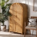bali & pari Paloma Modern Bohemian Light Honey Rattan Large Storage Cabinet - Puerterico-Light Honey Rattan-Large-Cabinet