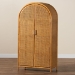 bali & pari Paloma Modern Bohemian Light Honey Rattan Large Storage Cabinet - Puerterico-Light Honey Rattan-Large-Cabinet