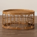bali & pari Phoenix Modern Bohemian Light Honey Rattan Coffee Table - Phoenix-Light Honey Rattan-CT