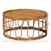 bali & pari Phoenix Modern Bohemian Light Honey Rattan Coffee Table - Phoenix-Light Honey Rattan-CT