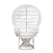 bali & pari Kallima Modern Bohemian White Natural Rattan Peacock Chair - WS042-Solid White Rattan-CC