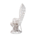 bali & pari Kallima Modern Bohemian White Natural Rattan Peacock Chair - WS042-Solid White Rattan-CC