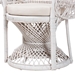 bali & pari Kallima Modern Bohemian White Natural Rattan Peacock Chair - WS042-Solid White Rattan-CC