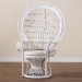 bali & pari Kallima Modern Bohemian White Natural Rattan Peacock Chair - WS042-Solid White Rattan-CC