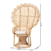 bali & pari Hecate Modern Bohemian Natural Brown Rattan Peacock Chair - WS043-Natural Rattan-CC