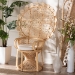 bali & pari Hecate Modern Bohemian Natural Brown Rattan Peacock Chair - WS043-Natural Rattan-CC