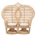 bali & pari Nerita Modern Bohemian Natural Brown Rattan Two-Seater Peacock Chair - WS044-Natural Rattan-CC